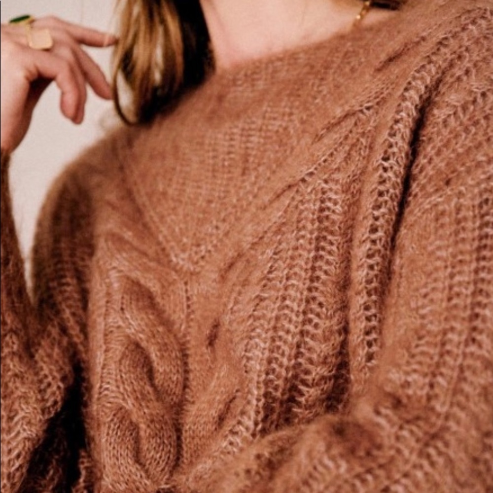 Sezane Marius Jumper Mohair Sweater Camel - Picture 2 of 11
